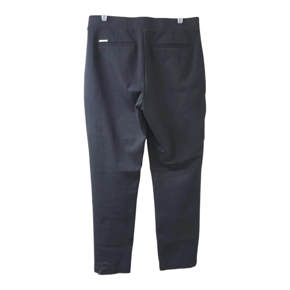 Michael Kors Black Elastic Waist Straight Leg Pull On Pants Women's Size‎ M